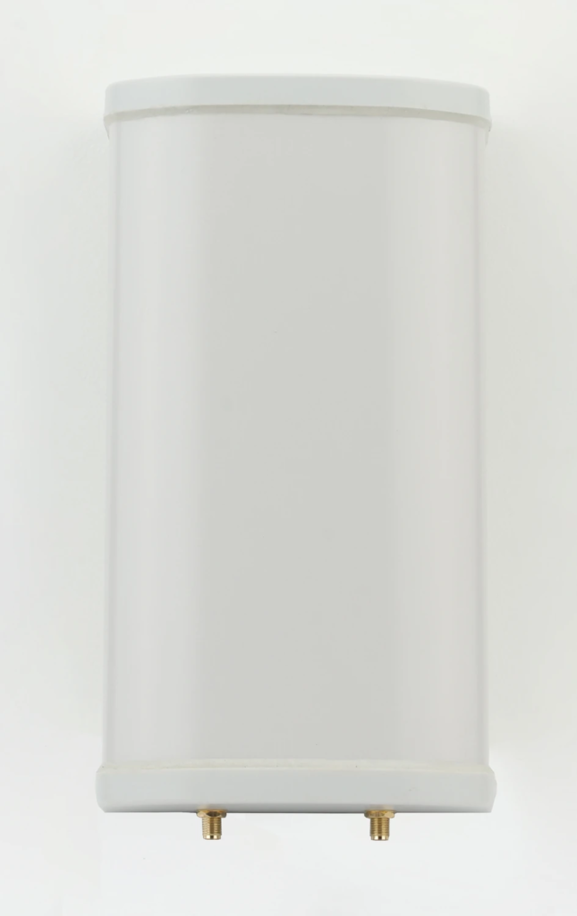 Company-supplied antenna housing with two RF connectors