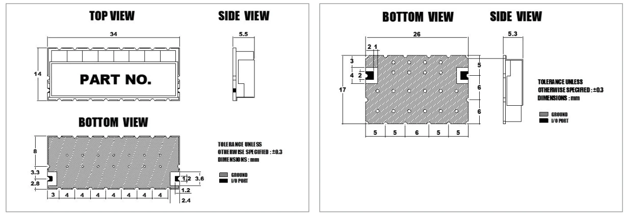 Array filter signal and ground contact drawing